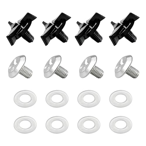 Wevdn 8 PCS Motorcycle Helmet Screws, Universal Helmet Visor Screws with Rubber Washers, Replacement Fixing Screws for Helmet Visor, Hardware Kit with Motorcycle Helmet Bolts
