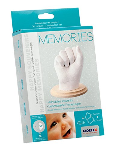 Glorex Kit Empreintes Memories Blanc 6 2704 010 Moulage Sans Danger et Réussi