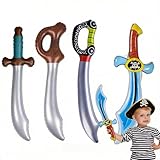 4pcs Disfraces de Carnaval Globos inflables de piratas disponibles de espada obras de teatro fiestas de cumpleaños y juegos de rol Halloween Navidad Carnaval Vestir