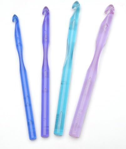 Darice Crochet Hook Set-Acrylic-6 inches-4 Pieces, Assorted