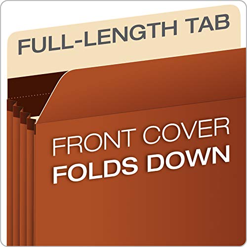 Pendaflex Expanding Accordion File Pockets, Extra Durable, Expands 5.25", Letter Size, Reinforced With Dupont Tyvek Material, 10/Box (15422) Brown #TOP3