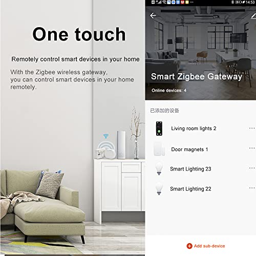 QIACHIP Zigbee Wireless Mini Switch and WiFi Smart Home Gateway Bridge Hub for Zigbee 3.0 devices kit Smart Button Scene Switch Trigger with Alexa/Google Home Ewelink APP Control - Image 4