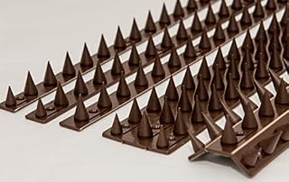 the Cactus Cat Intruder Deterrent Repellent Wall Fence Spikes: Pack of 10 (4.5M to 13.5M) - BROWN