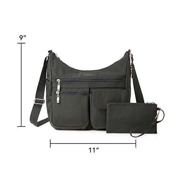 Baggallini-Everywhere-bagg-with-RFID Baggallini Everywhere Bagg - Hobo Crossbody Bag for Women with RFID Wristlet – Water-resistant Travel Bag