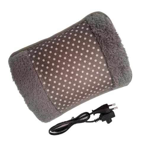 Decolores | Bolsa De Agua Caliente Eléctrica Recargable | Tamaño 18 X 25 Cm, Duración 3 Horas, Apagado Automático, Alivio Dolores Musculares Y Menstruales, Calor En 15 Min | Cojin Termico | Gris