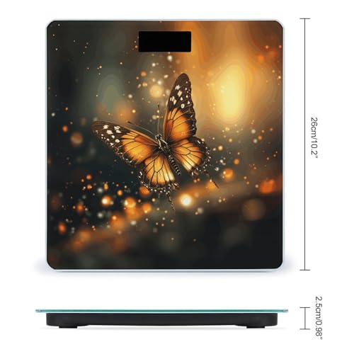 Báscula Digital de Baño JTREHY de Vidrio Templado miniatura 2