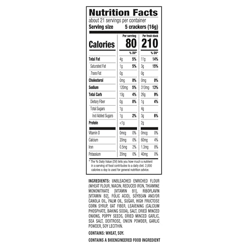 Image of RITZ Fresh Stacks Everything Crackers, 8 Multi Snack Packs | Travel Snacks, Individually Wrapped