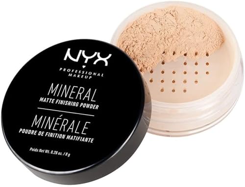 NYX Professional Makeup Poudre de Finition Minérale, Poudre Libre, Fini