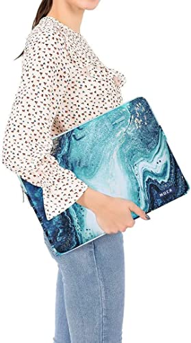 Image of MOCA Laptop Sleeve Bag Compatible with MacBook Pro 16 inch 2023-2019 M2 A2780 M1 A2485 Pro /Max A2141 /Pro Retina 15 A1398, 15-15.6 inch Notebook, Polyester Vertical Case with Pocket, Blue