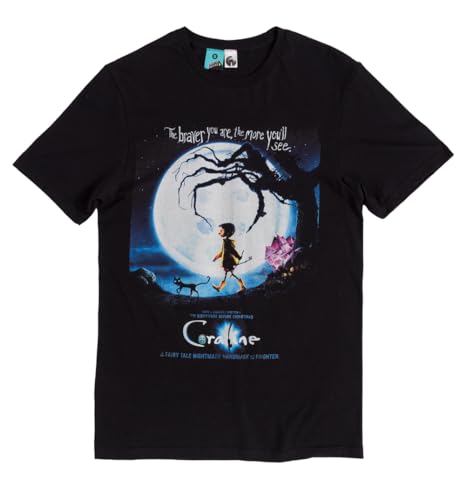 TruffleShuffle Coraline Movie Poster Black T Shirt