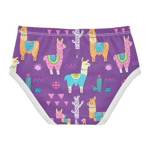 Colorful Llamas Cacti Purple Toddler Girls's Underwear 2T 202c12232