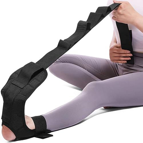 Yoga Stretching Strap,Ankle Ligament Stretcher Yoga Belt with Loops Ligament Stretch Band Fitness Leg Stretcher for Plantar Fasciitis,Foot Stretch Assist for Hamstring,Flexibility and Physical Therapy