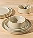 TheTerra Ceramic Dinnerware Sets for 4, 12 Pieces Porcelain Lightweight Speckled Plates and Bowls Sets, Scratch Resistant Dish Set, Oven & Microwave & Dishwasher Safe