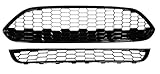 Passend für Ford Fiesta Wabengrill oben unten Sport Frontgrill Schwarz Glanz 2013-2017