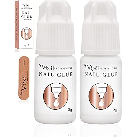 By Vixi Extra Strong Nail Glue with Prep File Cover