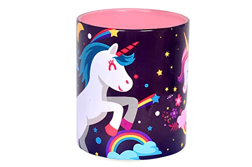 Pixelkari - Unicorn Ceramic Coffee Mug for Kids, Style 02 (Pink Handle) 2 Pixelkari - Unicorn Ceramic Coffee Mug for Kids, Style 02 (Pink Handle) - Image 2