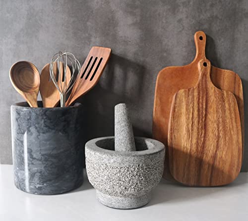 Granite Mortar And Pestle Set, Small Stone Mortar And Pestle For Spices, Herbs, Medicine, Guacamole With Anti-Scratch Pad, 5.5 X 4 Inch, 7 Lbs. #TOP1