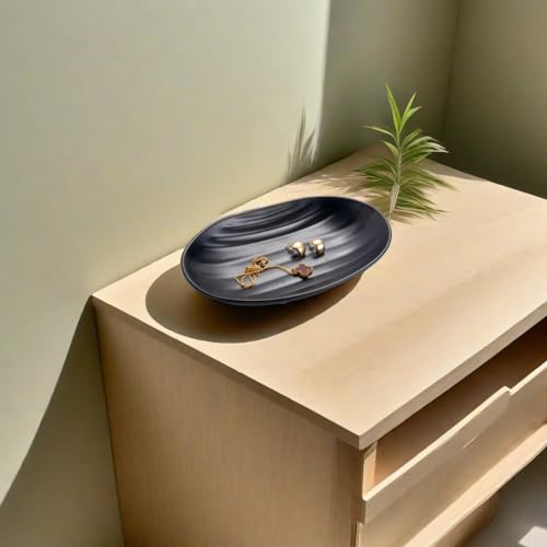 Feyarl Key Bowl Black Ring Dish Small Decorative Jewellery Organizer Tray Plate Oval Trinket Dish for entryway Dresser Decor - Cosy Home Interiors Feyarl Key Bowl Black Ring Dish Small Decorative Jewellery Organizer Tray Plate Oval Trinket Dish for entryway Dresser Decor - Image 4