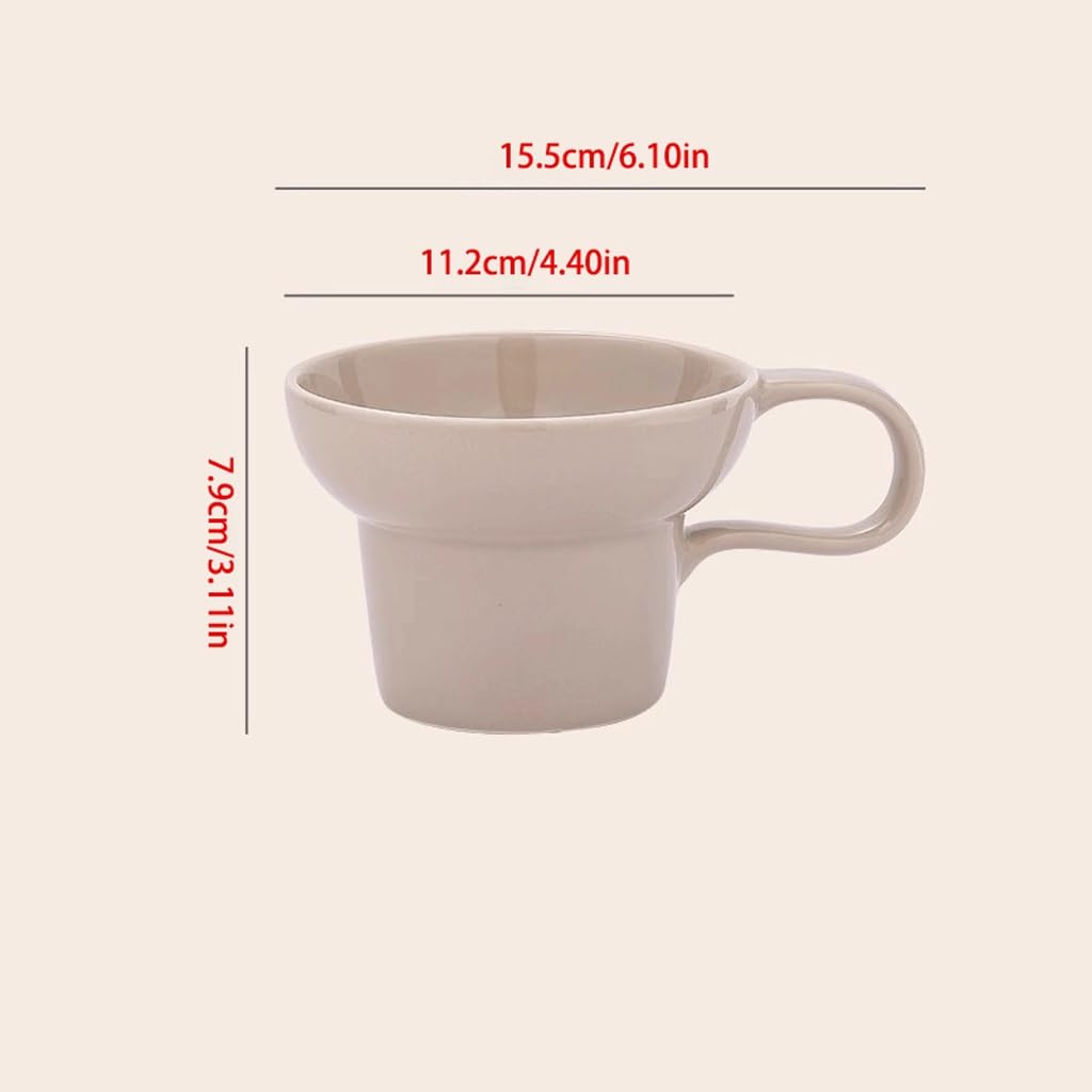 ENGENDER Tazas Cafe Taza De Café De Cerámica, Taza De Desayuno, Taza De Leche Sencilla, Uso Doméstico Mug Cups(D)