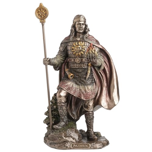 Estatua Dazhbog dios solar de fundición fría 10.1 pulg