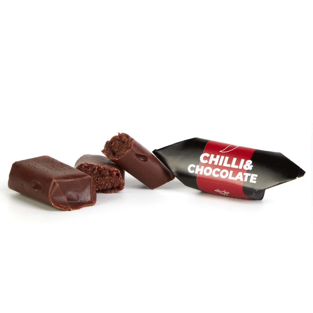 Traditional Fudge Candy - Chilli & Chocolate - Mr Fudgesto Sweets - 250g Caramels Box - Gourmet Treat Perfect for Gifting
