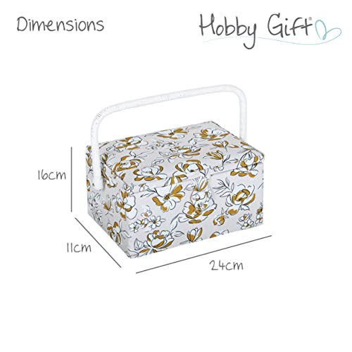 Hobby Gift Medium Sewing Box Organiser with Handle, Cotton Basket Sewing Storage Box - Image 4