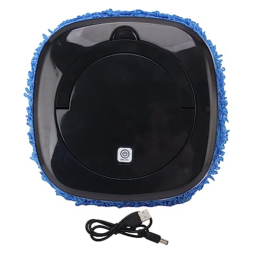 Robot Aspirador y Fregona Combinado, Recargable y Automático Con Depósito de Agua Para Suelo de Baldosas, Mármol y Madera Dura, Dirección Inteligente (Negro)