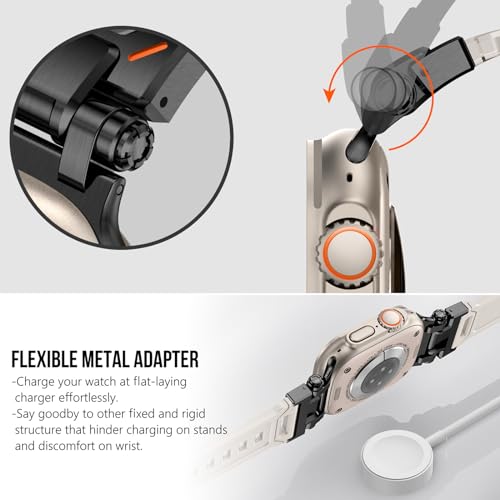 Image of KADES Rugged TPU Sport Band for Apple Watch Ultra 3 /2 /1 49mm, Metal Connectors for Apple Watch Series 11 /10 /SE3 46mm Series 9 /8 /SE2 /7 /6 /SE /5 /4 /3 /2 /1 45mm /44mm /42mm