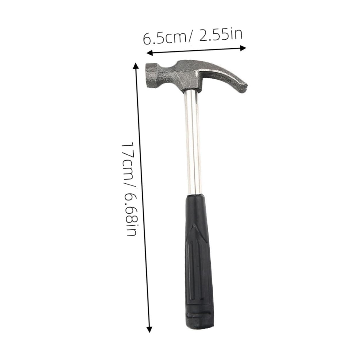 Mini Martillo de Garra Negro, 5 Piezas, Portátil para Acampar | Plástico y Tubo de Acero, Formato Compacto, Lote de 5 Unidades, Uso Exterior y Trabajo Manual