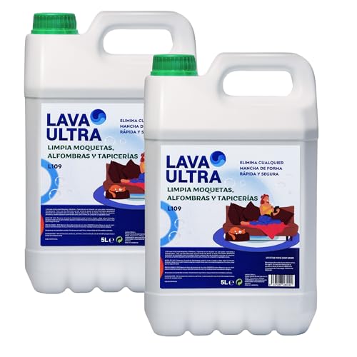 LavaUltra L109 Limpiador para Moquetas y Tapicerías, 10 Litros, Limpiador para Alfombras, Sofás y Textiles en Spray,Eficaz Contra Manchas Difíciles,Quitamanchas