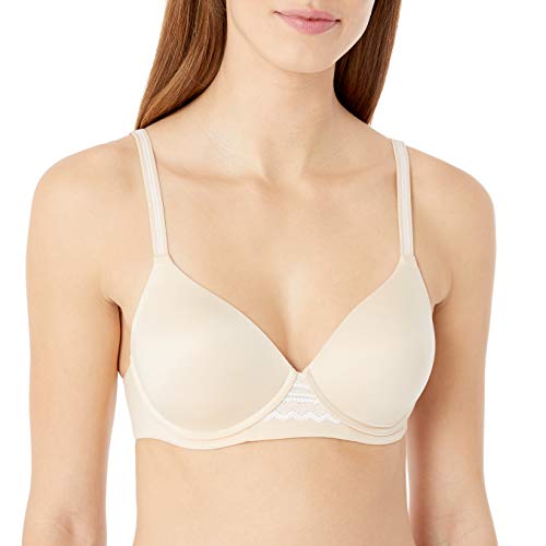 Hanes Women's Ultimate T-Shirt Natural Lift Foam Wire-Free Bra, Soft Taupe/White, Medium