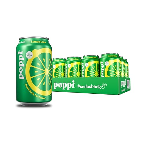 Poppi Sparkling Prebiotic Soda Beverage with Apple Cider Vinegar, Seltzer