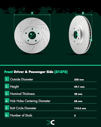 Image of SCITOO Brake Kits Front Rear Brake Rotors Brake Pad:31375;D888;31387;D905 | Fit For INFINITI For EX35,For EX37,For G25,For G35,For G37,For M35,For M45,For Q40,For QX50,For Nissan For 350Z,For 370Z