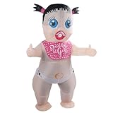 OVAQUIXI Disfraz Inflable de bebé Boo Boo, Disfraz de Adulto Ligero y Cómodo de 150-190 Cm con Costuras Reforzadas, para Halloween, Navidad, Fiestas de Cosplay, Baby Showers