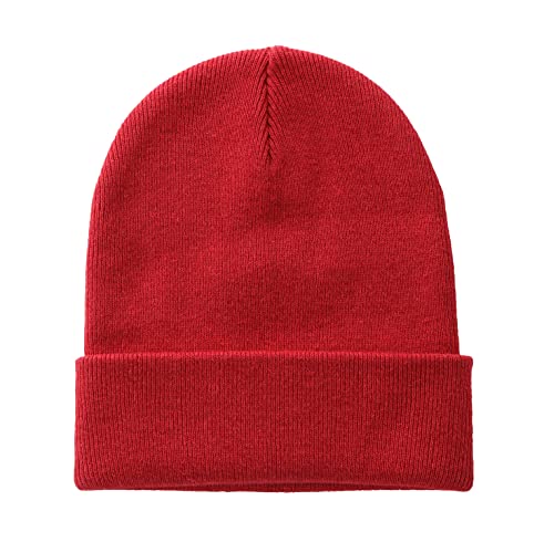 Home Prefer Toddler Boys Girls Winter Hat Cotton Knitted Hat Kids Beanie Warm Child Skull Cap Red Medium #TOP1