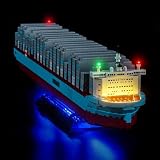 LocoLee Light kit Compatible with Lego Maersk Dual-Fuel Container Vessel - No Actual Model Only Lights, LED Lighting Accessories Compatible with Lego 40955
