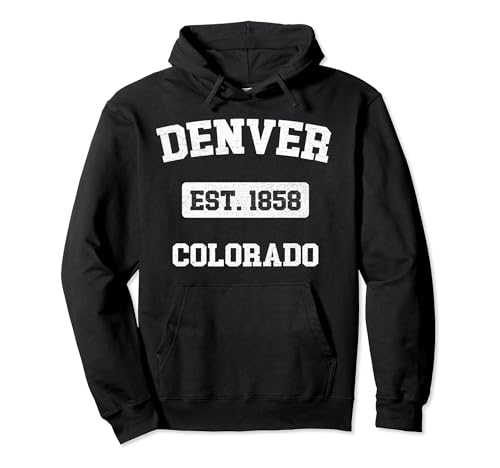 Recuerdo vintage de Denver Colorado Colorado Est. 1858 Sudadera con Capucha