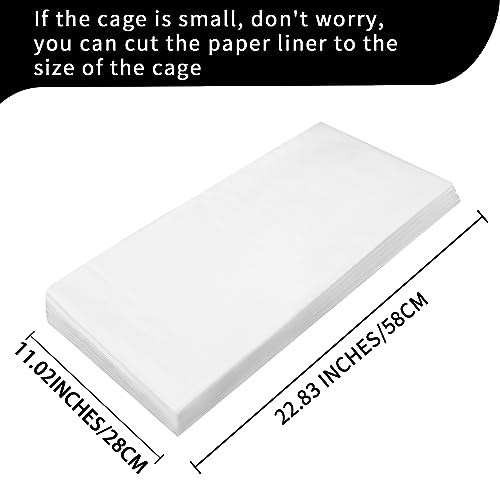 Buryeah 200 peças de papel para gaiola de pássaros, forro descartável, não tecido, papagaio de pássa