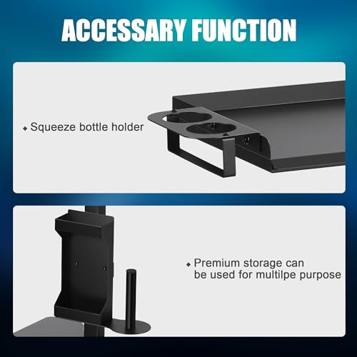 Poarmeey Tattoo-Tablett auf Rädern, Tattoo-Wagen mit Rolltablett, Tattoo-Tischstation, höhenverstellbar und multifunktionaler Aufbewahrung für das Tattoo-Künstlerstudio