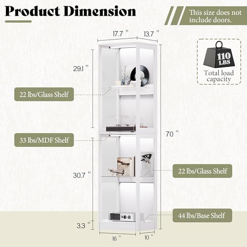 Image of AMERLIFE 18-Inch RGB Open Display Cabinet