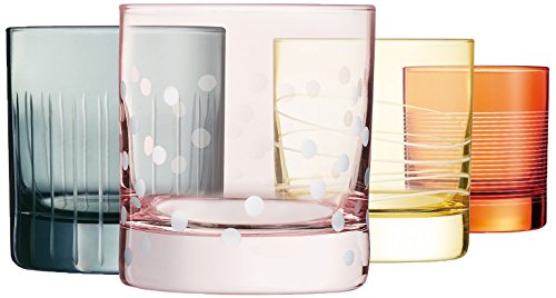 Eclat Illumination Color Set de 4 Vasos Forma Alta de 380 ml, Cristal