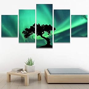 SIGNWIN 5 Panel Canvas Wall Art Modern Art...