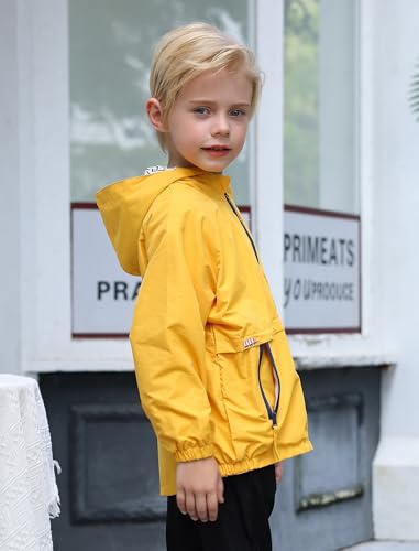 IBTOM CASTLE Toddler Baby Boys Girls Windbreaker Casual Outerwear Kids Lightweight Zip Hooded Jacket Dust Coat3