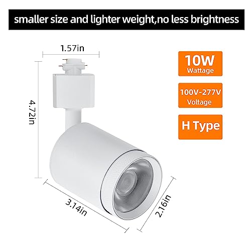 Be Studied INDUSTRIAL JUNO TRACK LIGHT HEAD 3-Color Led Track Lighting Heads H Type 10W Track Light Heads Ceiling Spotlight Fixtures White Track Lighting Heads thumb #4