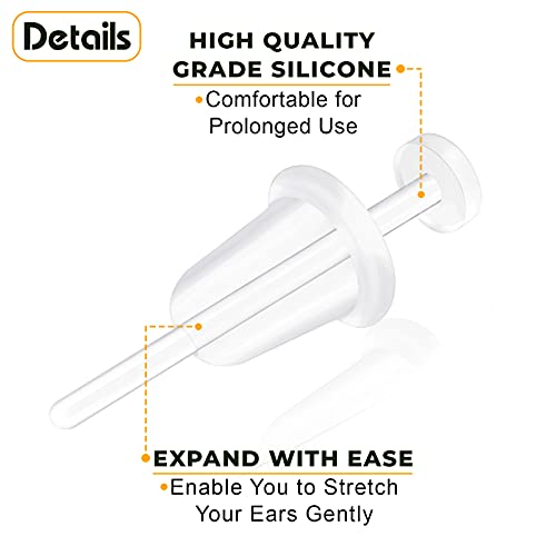 Big Gauges Pair Of Retainer Flexible Clear Acrylic 20G Gauge 0.8Mm Cartilage Earring Stud Helix Auricle Piercing Jewelry Bg0540 #TOP3