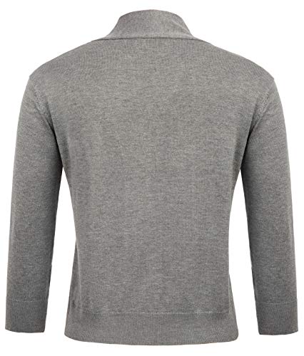 Grace Karin Women's Classic Cropped Cardigans Plus Size Sweaters Open Front 3/4 Sleeve Bolero Jacket (Flower Grey,3Xl) #TOP1