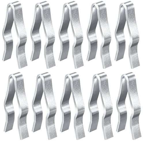 10 Sets Box Shank Spring Clips,Silver