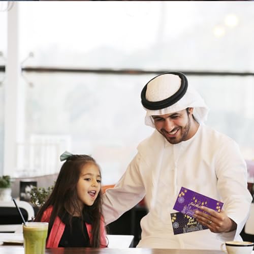 ONEHAUS Envelopes de Dinheiro Eid Mubarak Ramadan - Pacote com 24 Envelopes para Dinheiro e Vale-Pre