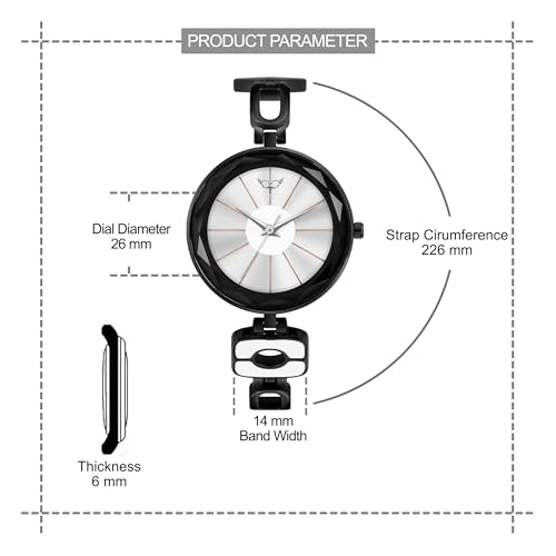 Image of WHITE BIRD Delight Mother of Pearl Dial Analog Metal Strap Watch for Women