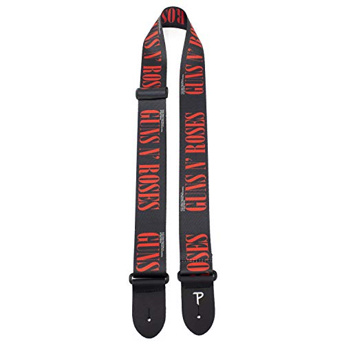 Perri PLLPCPGR Inscription Guns N Roses Sangle en polyester pour Guitare - Les Beatles, Paul McCartney, John Lennon, RIngo Starr, George Harrison Perri PLLPCPGR Inscription Guns N Roses Sangle en polyester pour Guitare